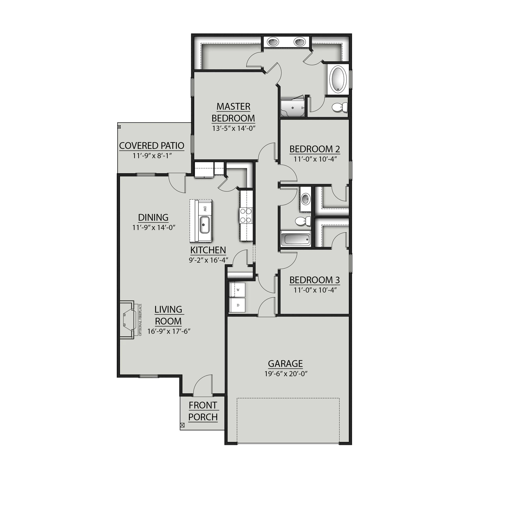 DSLD Homes Delano IV G - Floor-plan drawing, Driftwood Lakes