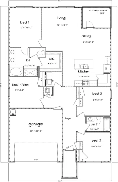 D.R. Horton Cali - Floor-plan drawing, Ivey Ridge