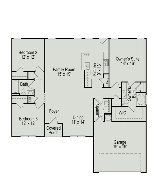 Smith Douglas Homes The Vinings - Floor-plan drawing, Sailor’s Landing