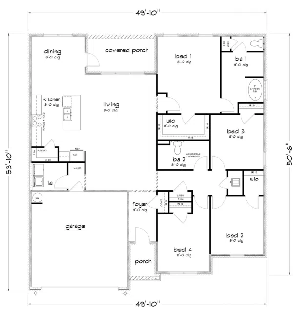 D.R. Horton The Booth - Floor-plan drawing, Robert’s Cove