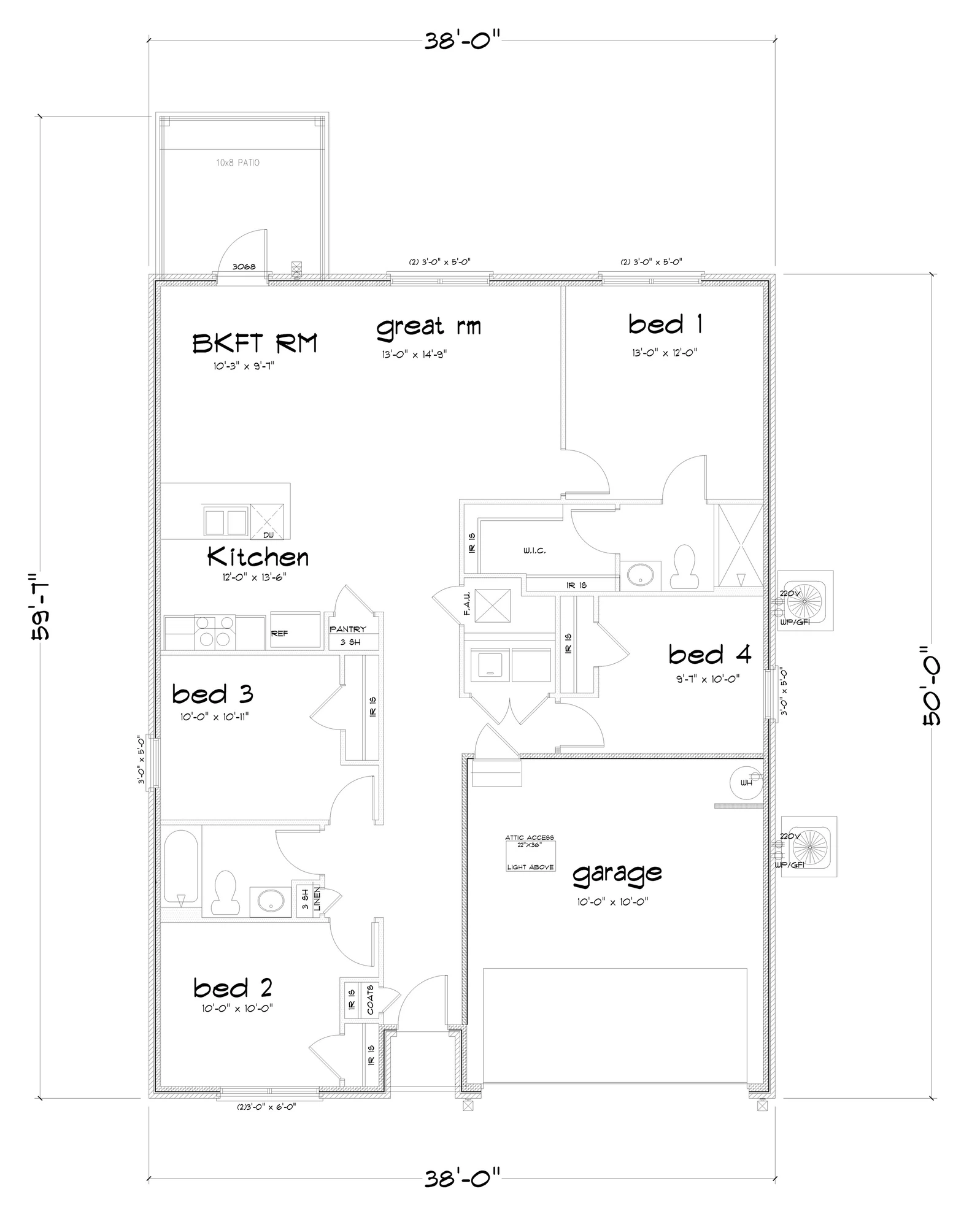 D.R. Horton Freeport - Floor-plan drawing, Autumn Lakes