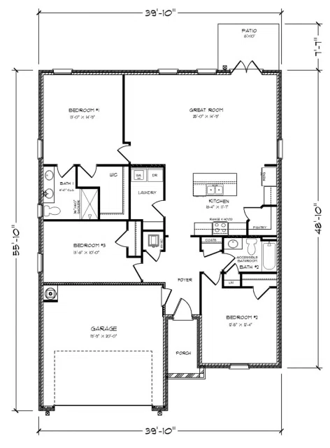 D.R. Horton The Lismore - Floor-plan drawing, Sanctuary
