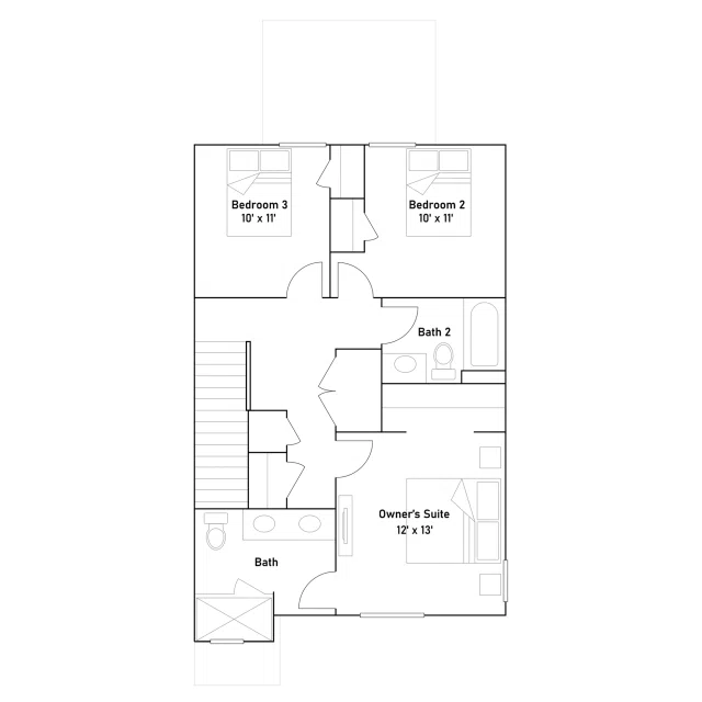 Lennar Sabal Palm - Floor-plan drawing, Lost Key Townhomes