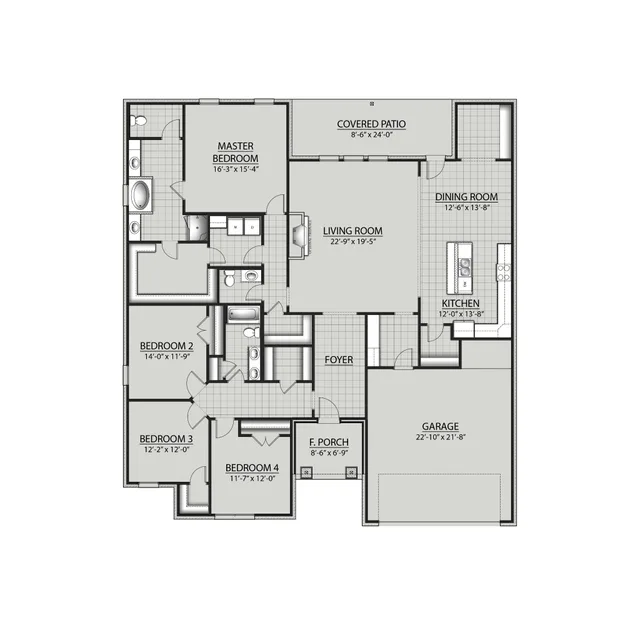 DSLD Homes Taft IV G - Floor-plan drawing, Iron Rock