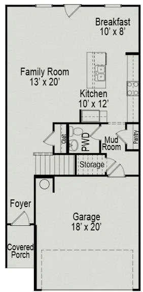Smith Douglas Homes The Norwood - Floor-plan drawing, Landing at Oyster Bay