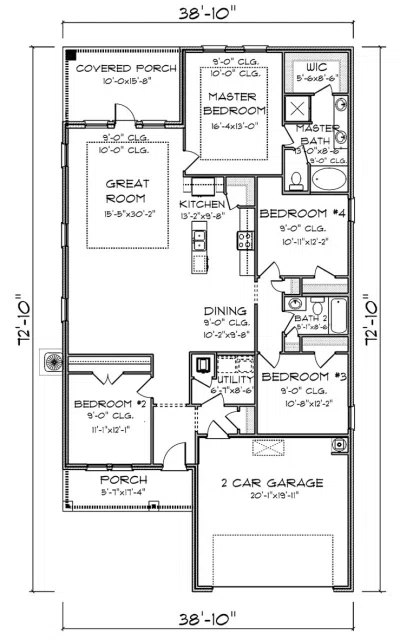 D.R. Horton The Isabella - Floor-plan drawing, Fairhope Falls