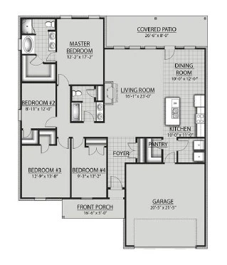 DSLD Homes Irises V H - Floor-plan drawing, Summer Pointe