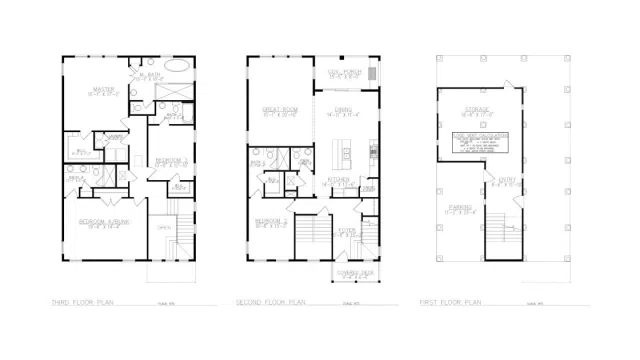 D.R. Horton The Biscayne - Floor-plan drawing, Rosemary Sound
