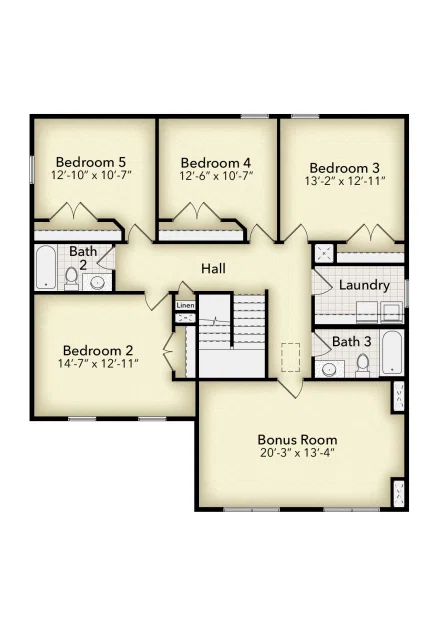 Adams Homes 2628 - Floor-plan drawing, Sandy Creek