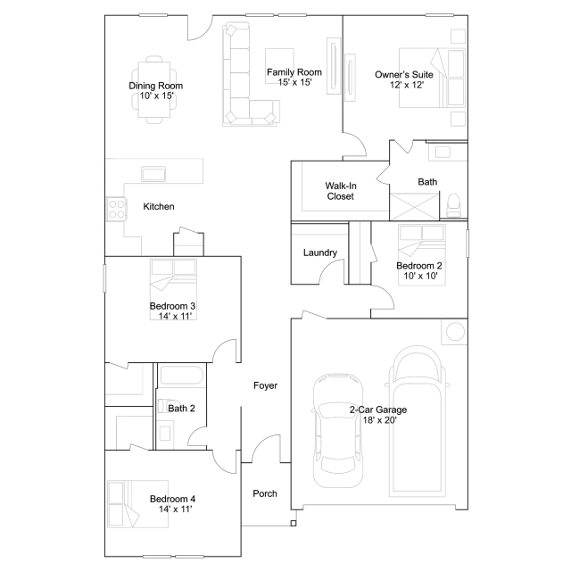 Lennar Gehrig - Floor-plan drawing, The Enclave at Bella Terra