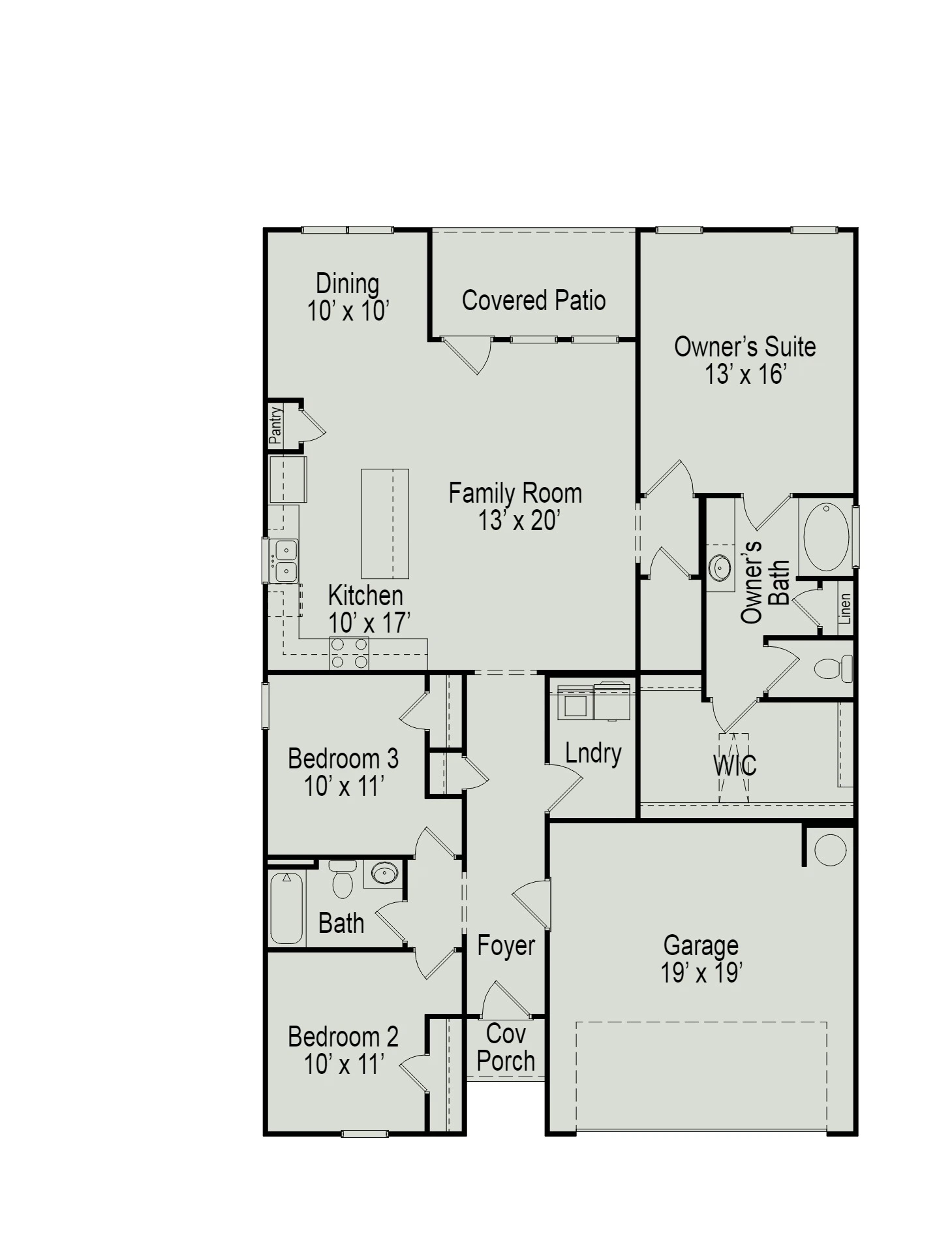 Smith Douglas Homes The Bradley - Floor-plan drawing, Sailor’s Landing