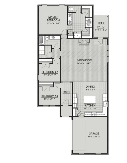 DSLD Homes Manet II B - Floor-plan drawing, Silver Springs
