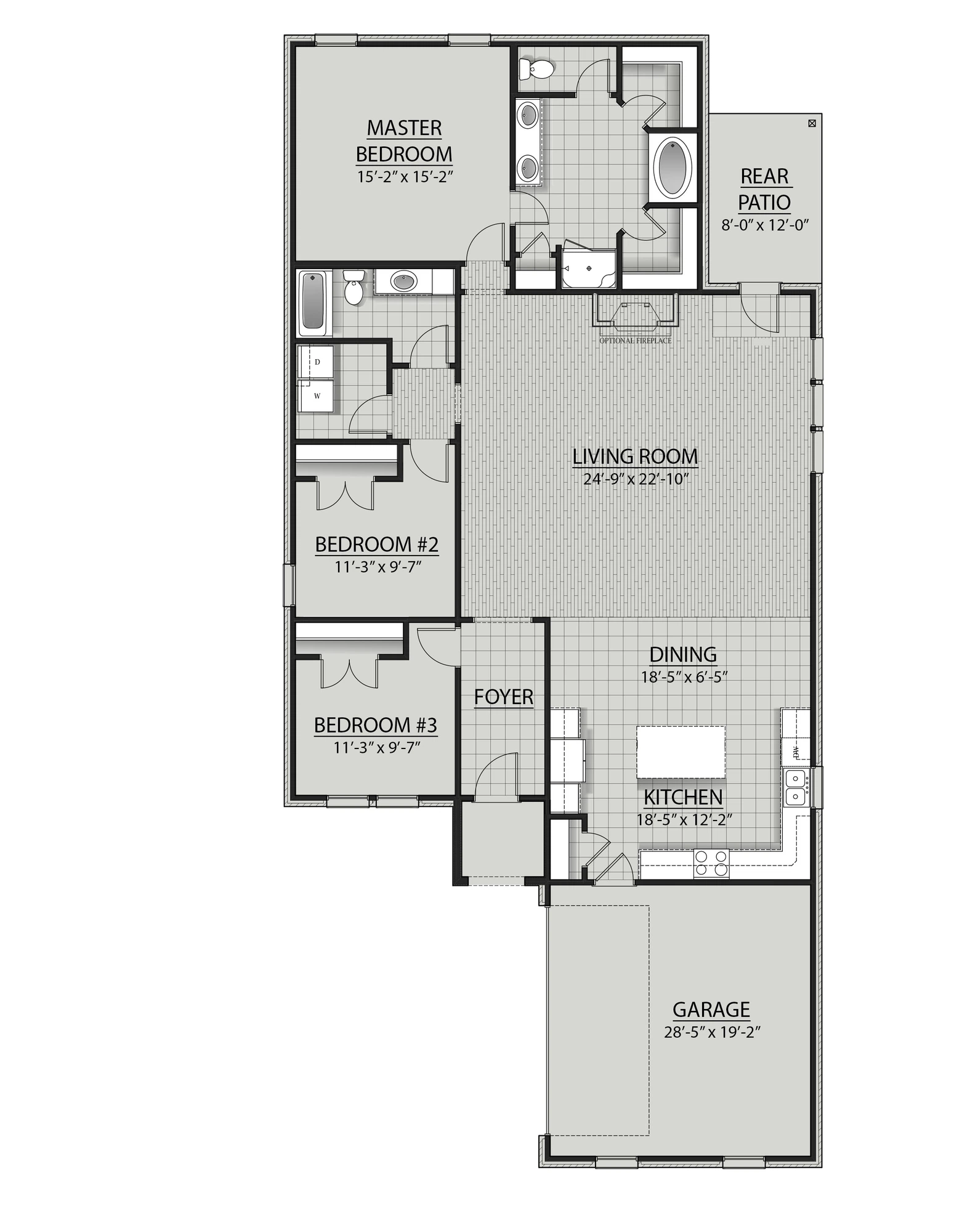 DSLD Homes Manet II B - Floor-plan drawing, Silver Springs