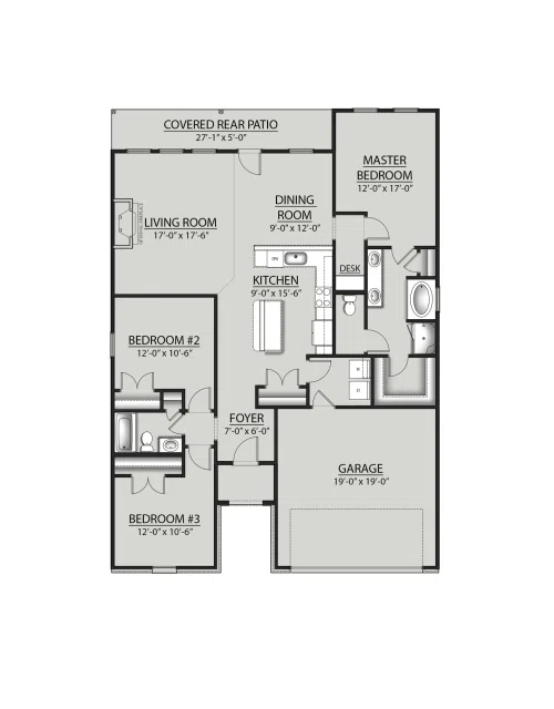 DSLD Homes Liberty V G - Floor-plan drawing, Eagle Pointe