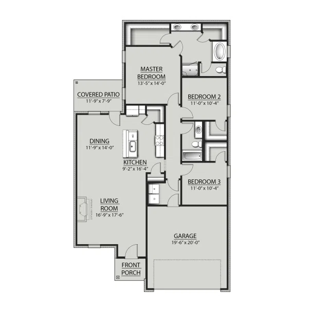 DSLD Homes Dogwood IV A - Floor-plan drawing, Osprey Landing