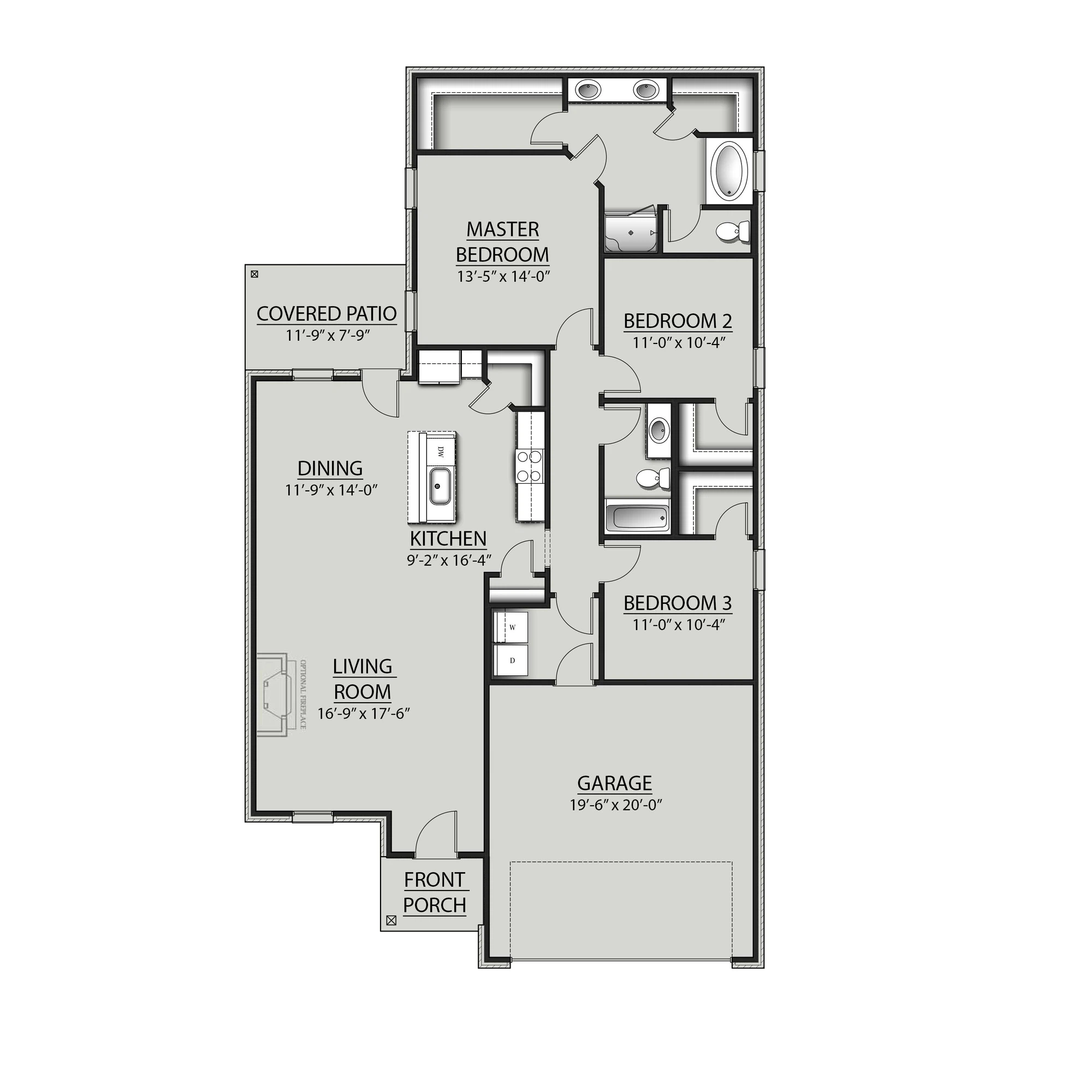 DSLD Homes Dogwood IV A - Floor-plan drawing, Osprey Landing