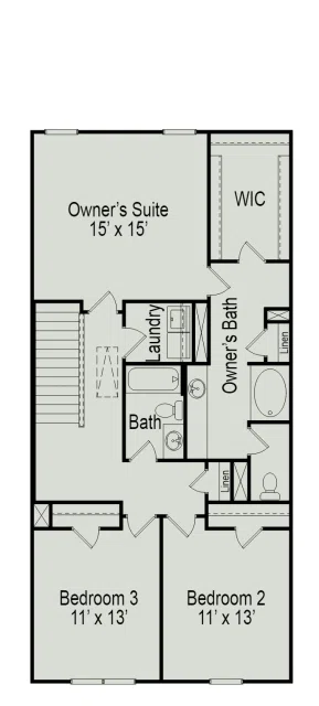 Smith Douglas Homes The Ellison II - Floor-plan drawing, Landing at Oyster Bay