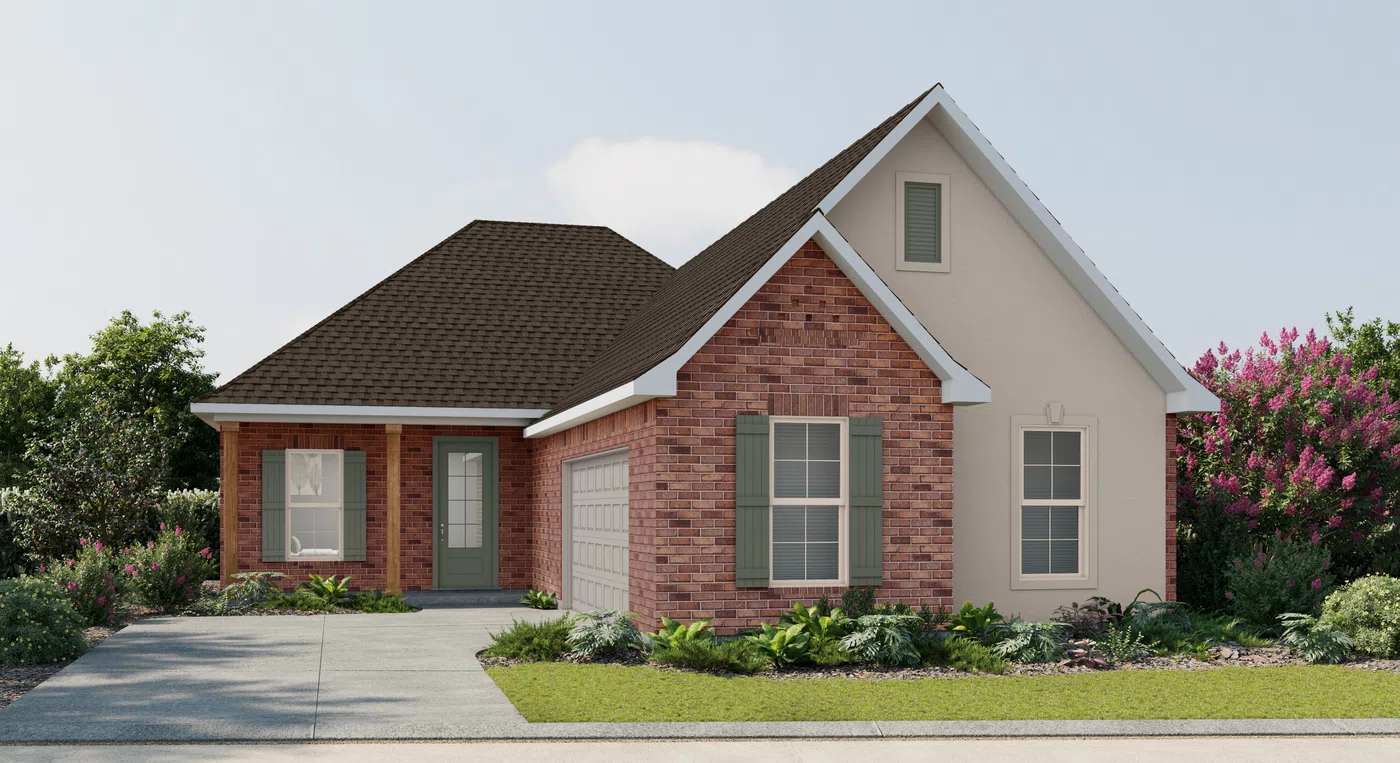 DSLD Homes Boucher III A - Representative exterior, River Oaks