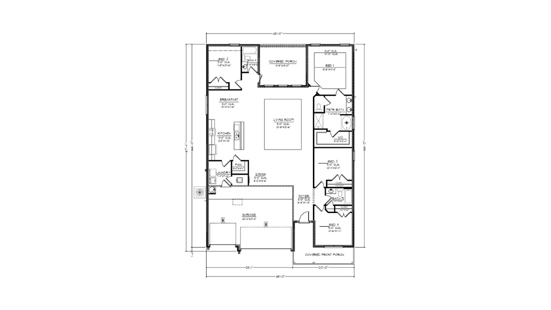 D.R. Horton The Destin - Floor-plan drawing, Hammond Place