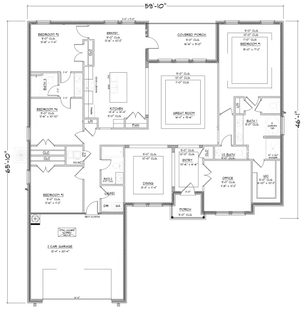 D.R. Horton Avery - Floor-plan drawing, Ivey Ridge