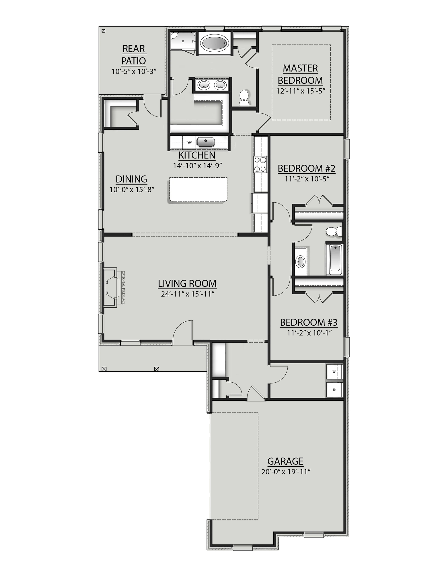 DSLD Homes Boucher III H - Floor-plan drawing, Silver Springs