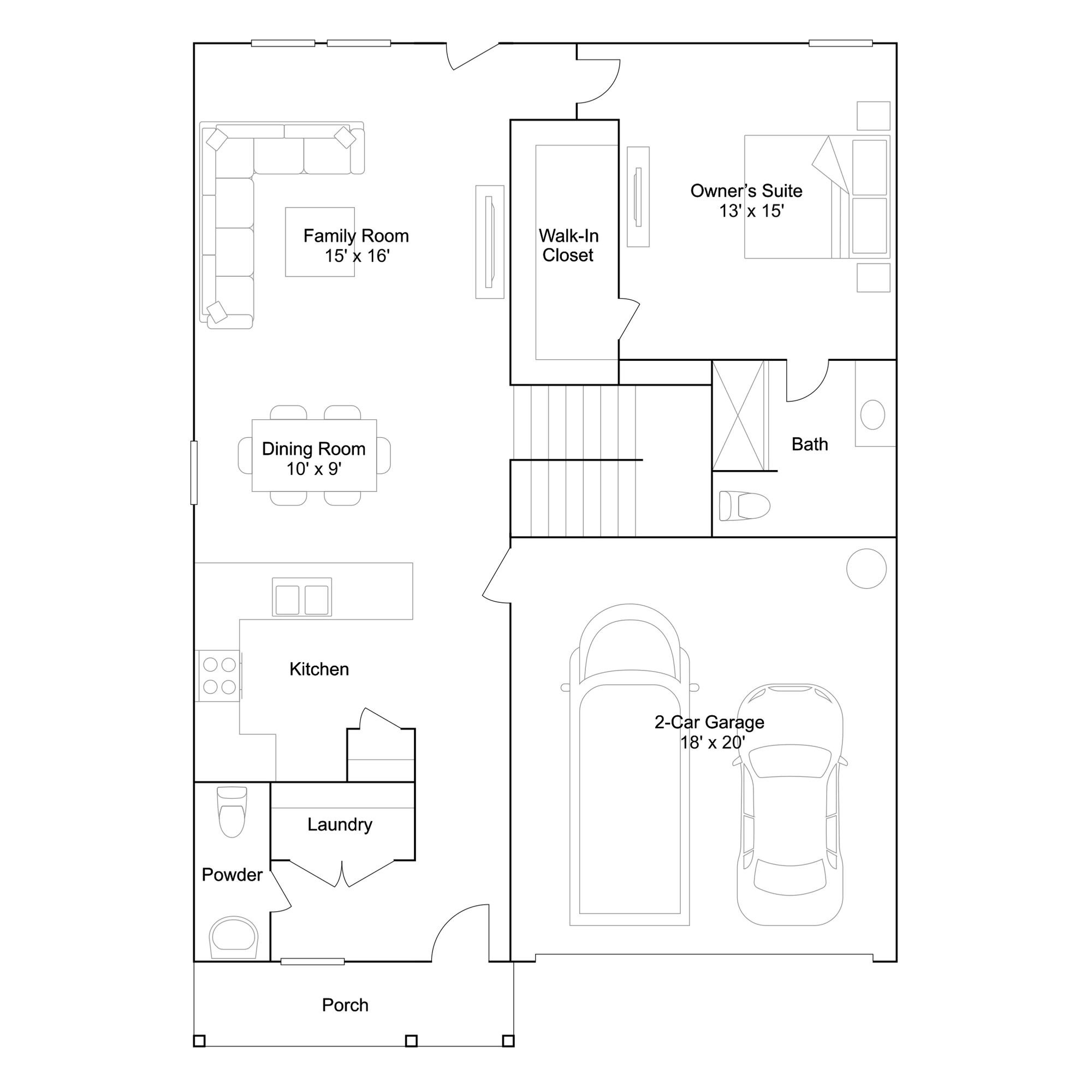 Lennar Littleton - Floor-plan drawing, Autumn Fields
