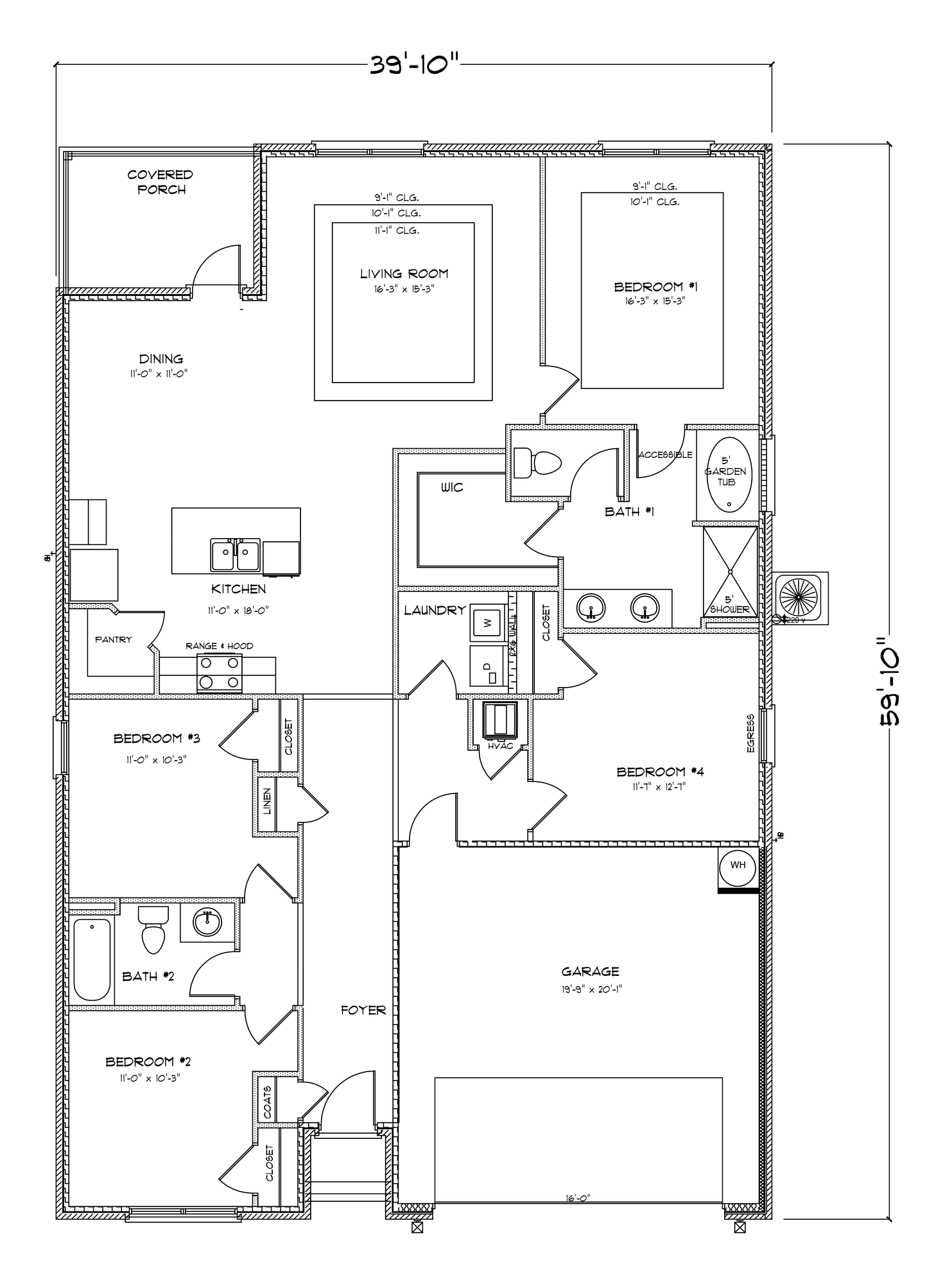 D.R. Horton Rhett - Floor-plan drawing, Iron Horse