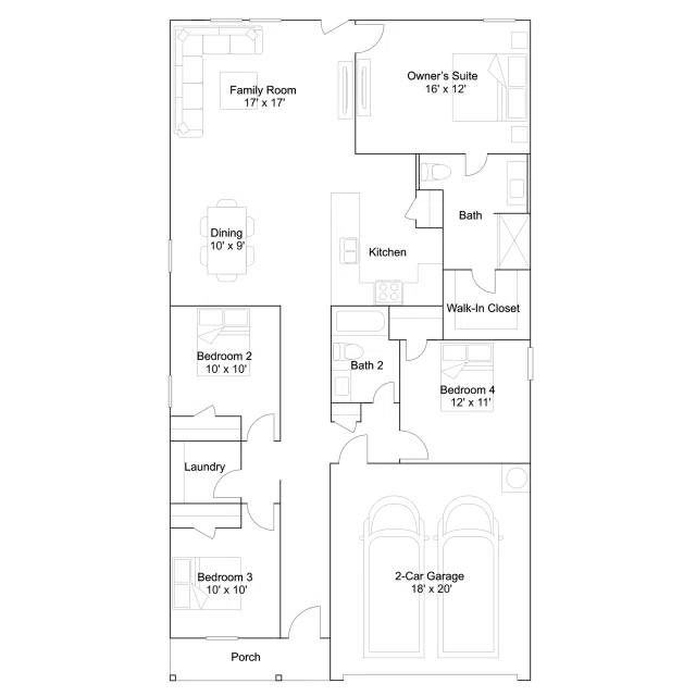 Lennar Ramsey - Floor-plan drawing, Horizon’s Edge