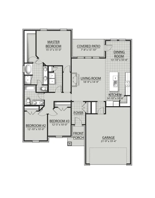 DSLD Homes Solace III A - Floor-plan drawing, Ridge at Robertsdale