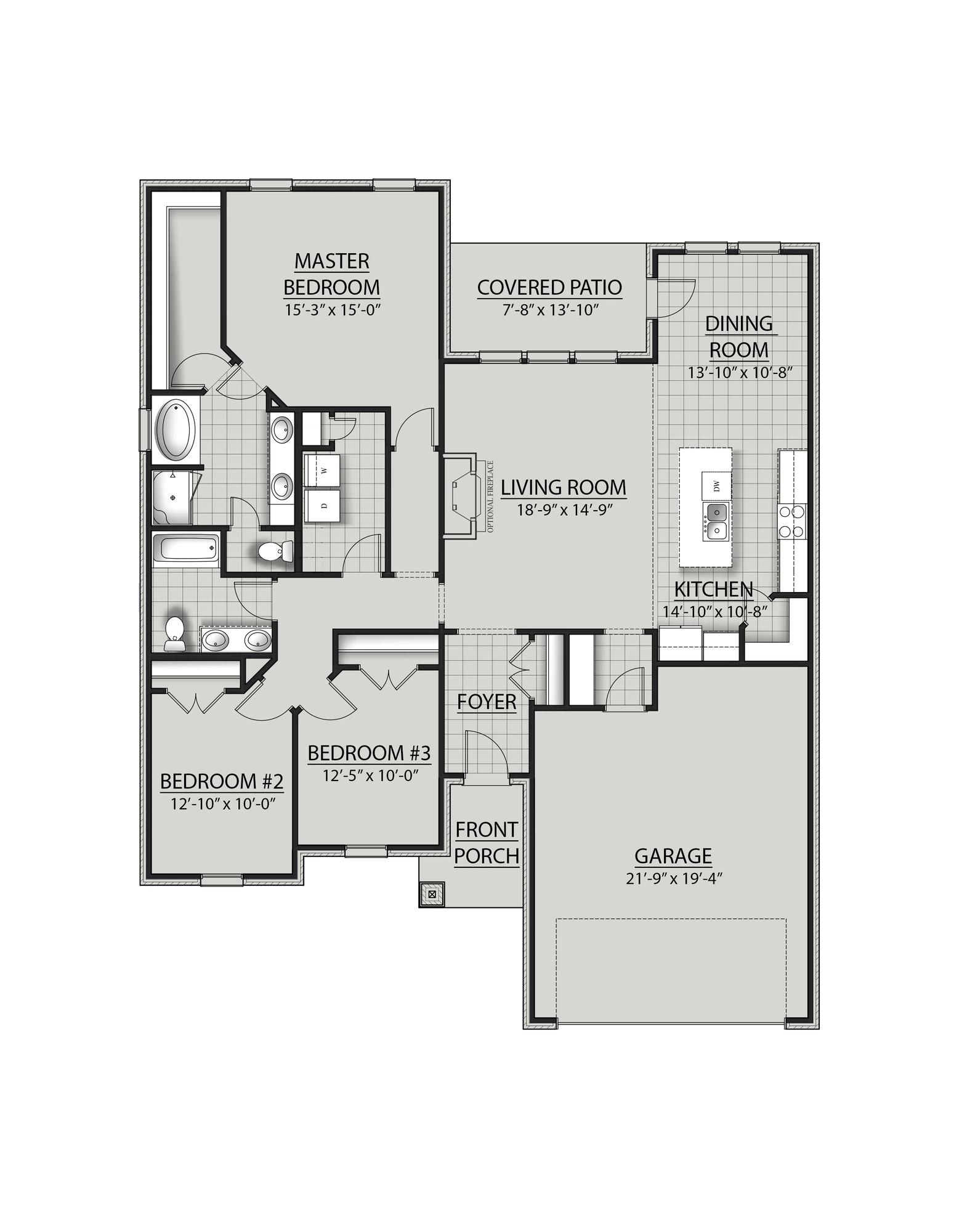 DSLD Homes Solace III A - Floor-plan drawing, Ridge at Robertsdale