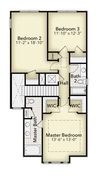 Adams Homes 1648 - Floor-plan drawing, Pine Top