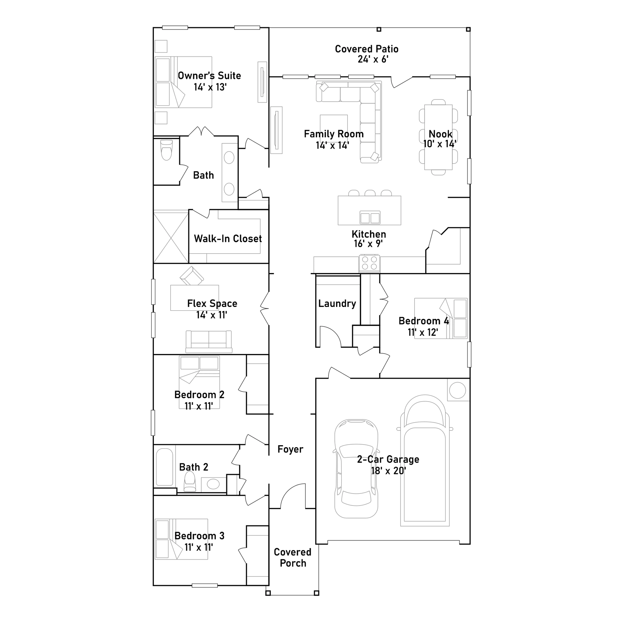 Lennar Springsteen - Floor-plan drawing, Stonechase