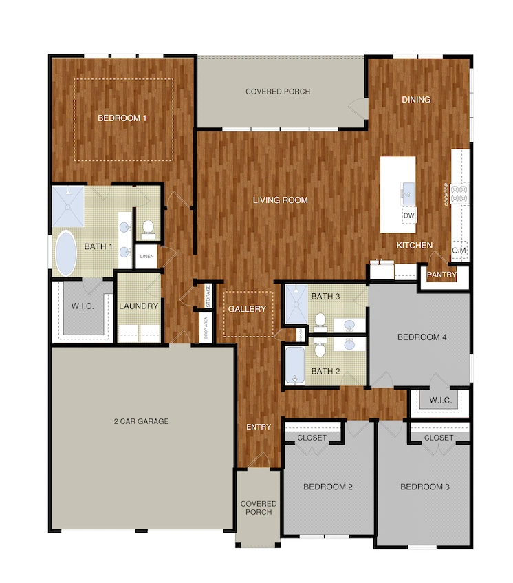 Tower Homes Longleaf - Floor-plan drawing, Patch Place