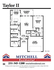 Mitchell Residential Taylor II - Floor-plan drawing, Cooper Estates