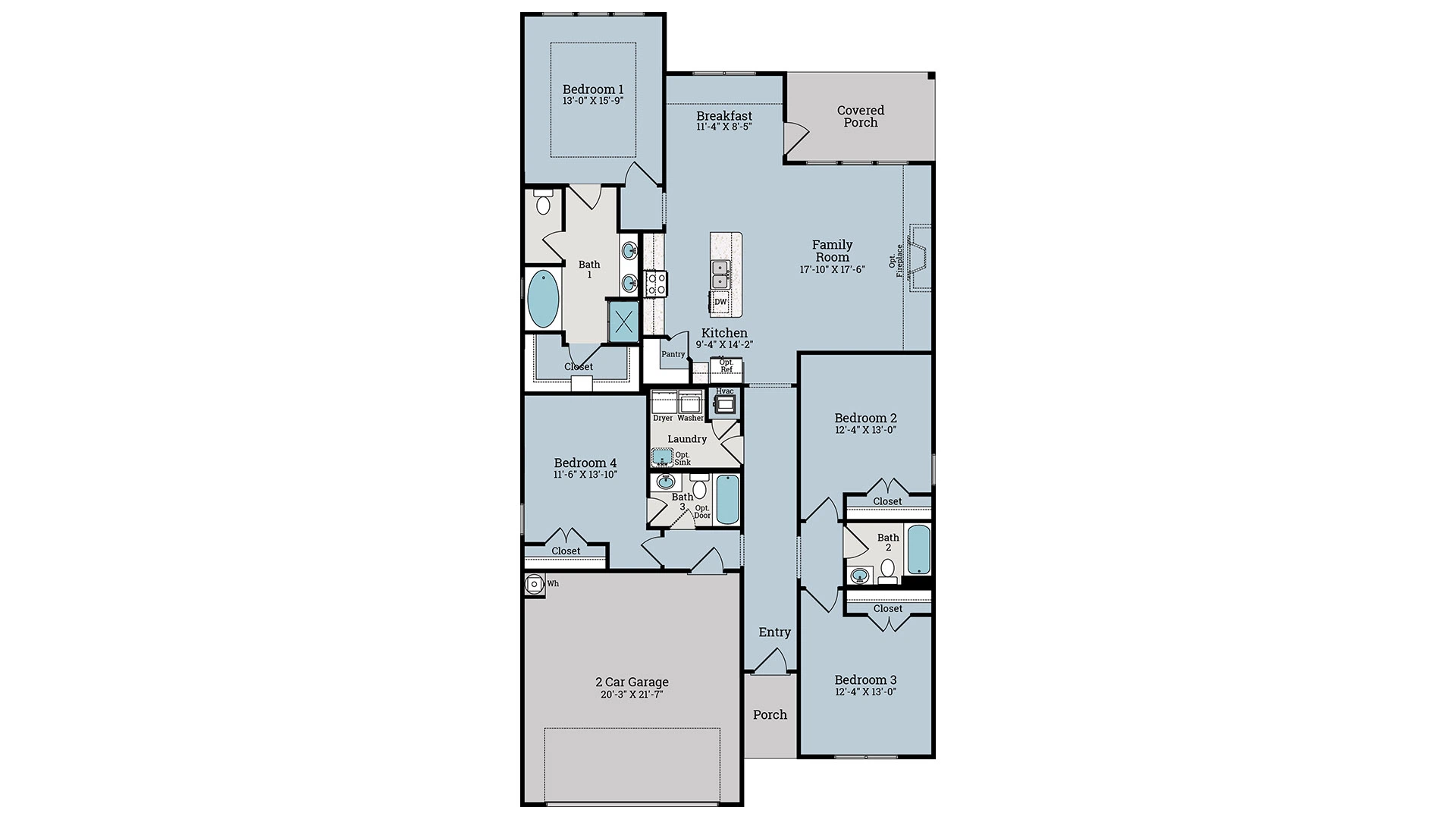 D.R. Horton The Lily - Floor-plan drawing, Rosemary Sound