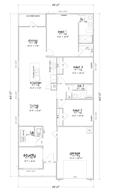 D.R. Horton The Julia - Floor-plan drawing, Reserve at Brookhaven