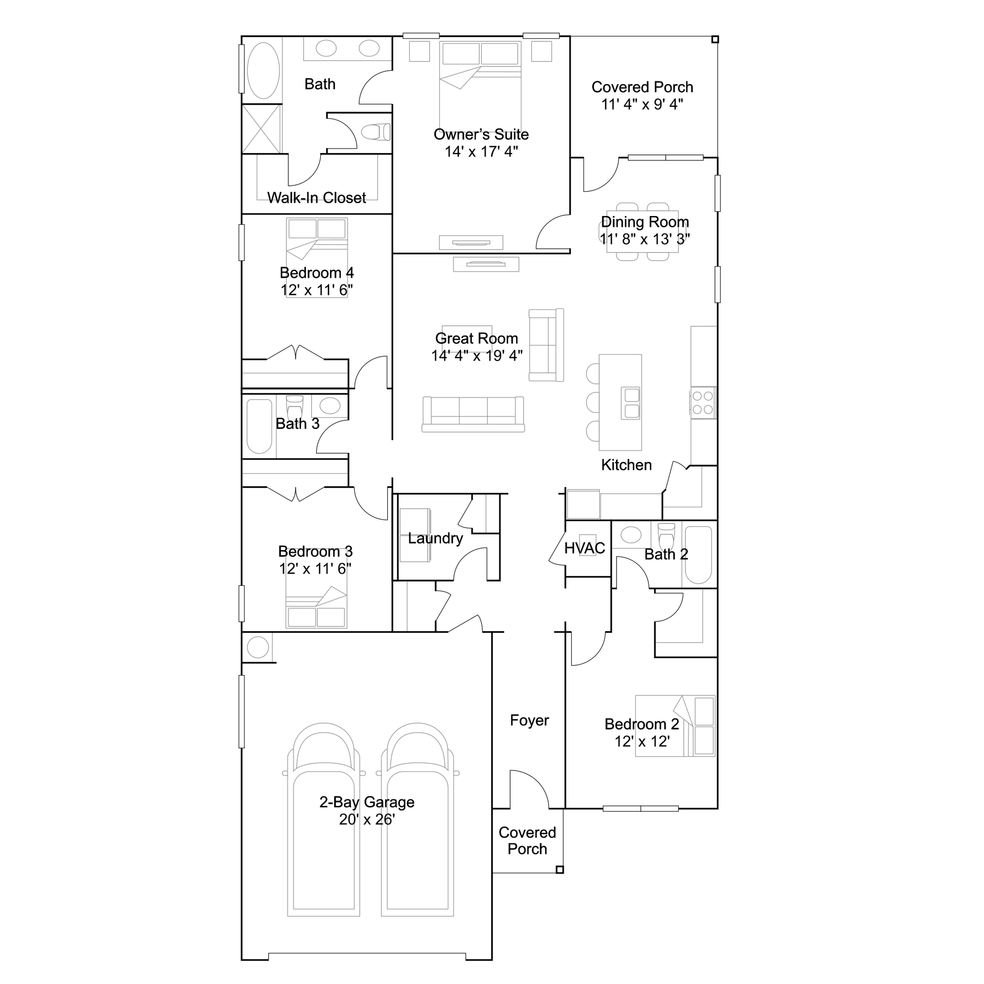 Lennar Ryder - Floor-plan drawing, Glenlakes