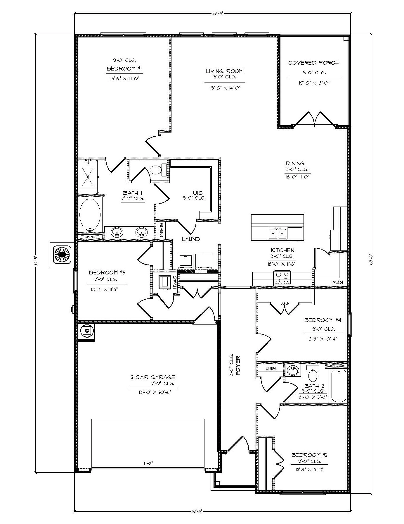 D.R. Horton The Grayson - Floor-plan drawing, Fairhope Falls