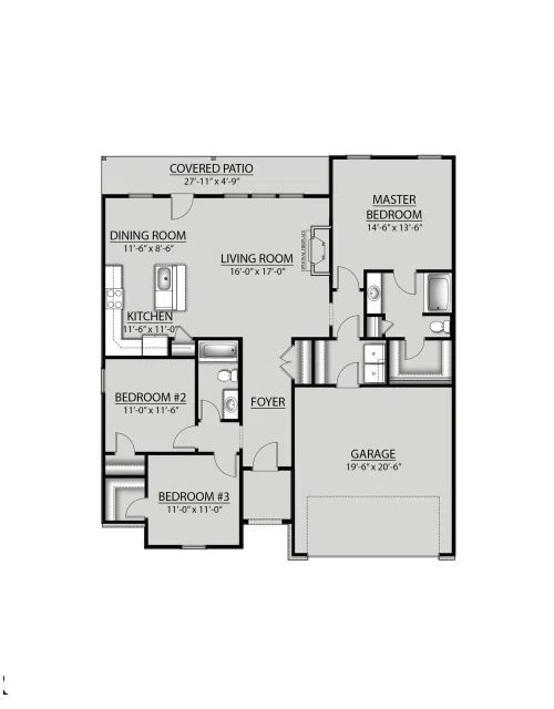 DSLD Homes Hoffman IV H - Floor-plan drawing, Eagle Pointe