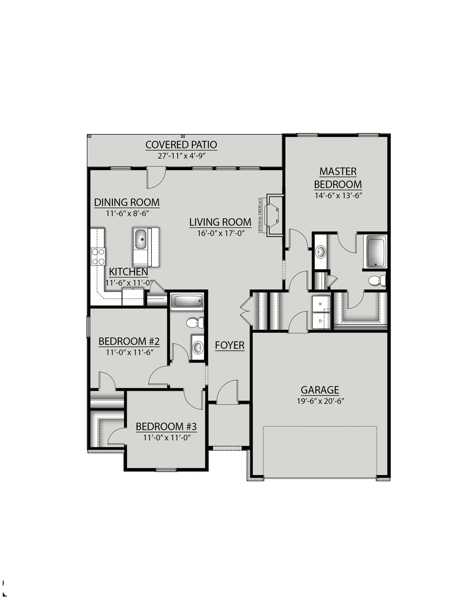 DSLD Homes Hoffman IV H - Floor-plan drawing, Eagle Pointe