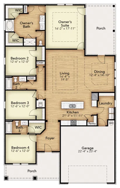 Herbst Homes The Ruby - Floor-plan drawing, Buckeyes Landing
