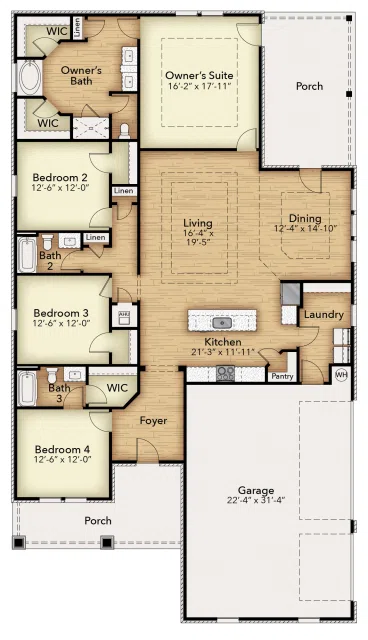 Herbst Homes The Ruby Estate - Floor-plan drawing, Walther Reserve