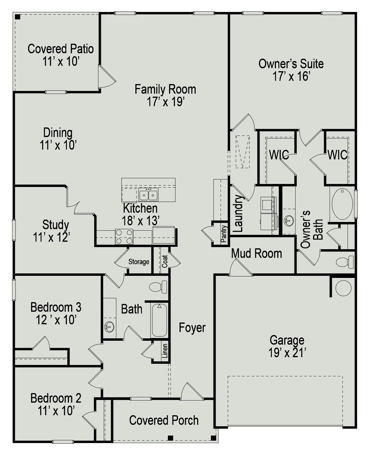 Smith Douglas Homes The Avondale - Floor-plan drawing, Sailor’s Landing