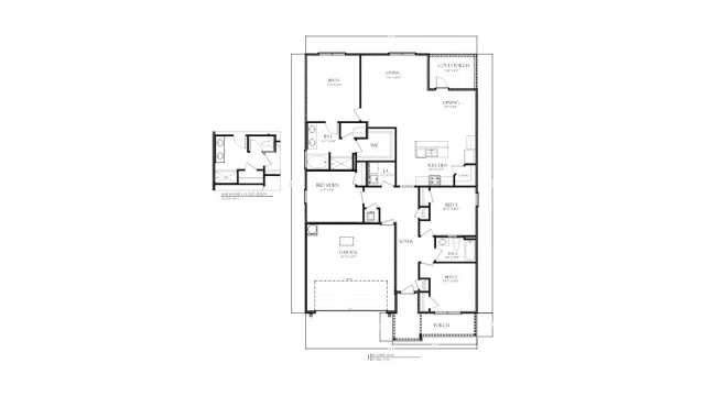 D.R. Horton The Cali - Floor-plan drawing, Liberty Farms