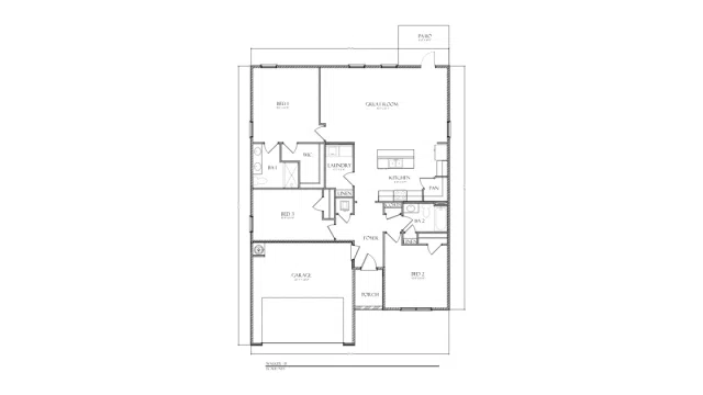 D.R. Horton The Walker - Floor-plan drawing, Captain’s Cove