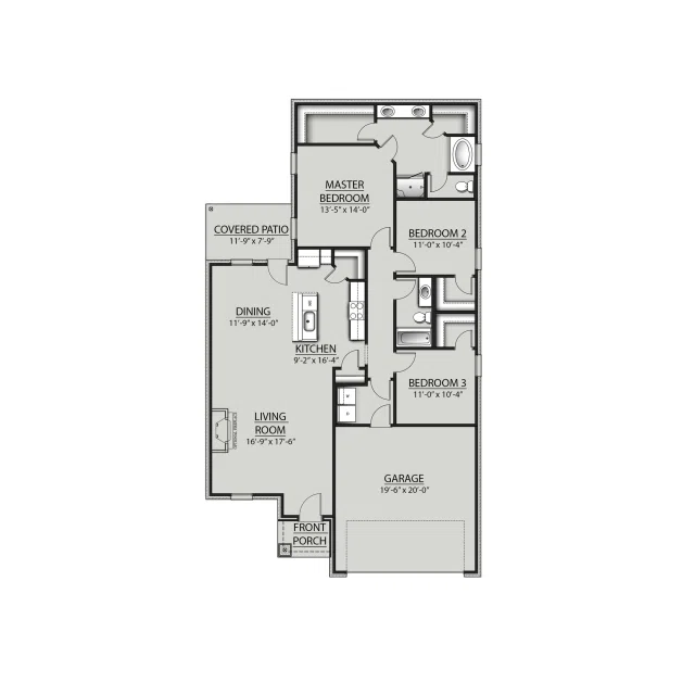 DSLD Homes Dogwood IV J - Floor-plan drawing, Silver Springs