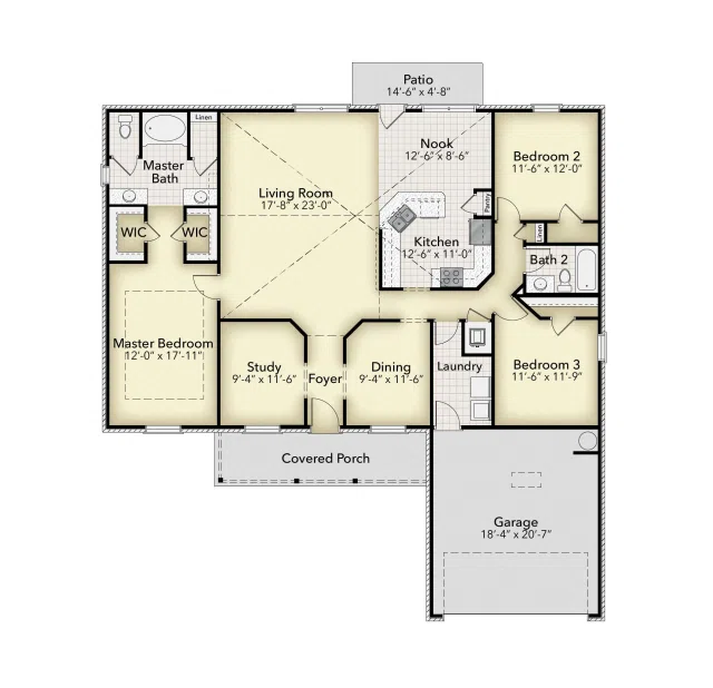 Adams Homes 2010 - Floor-plan drawing, Blossom Grove