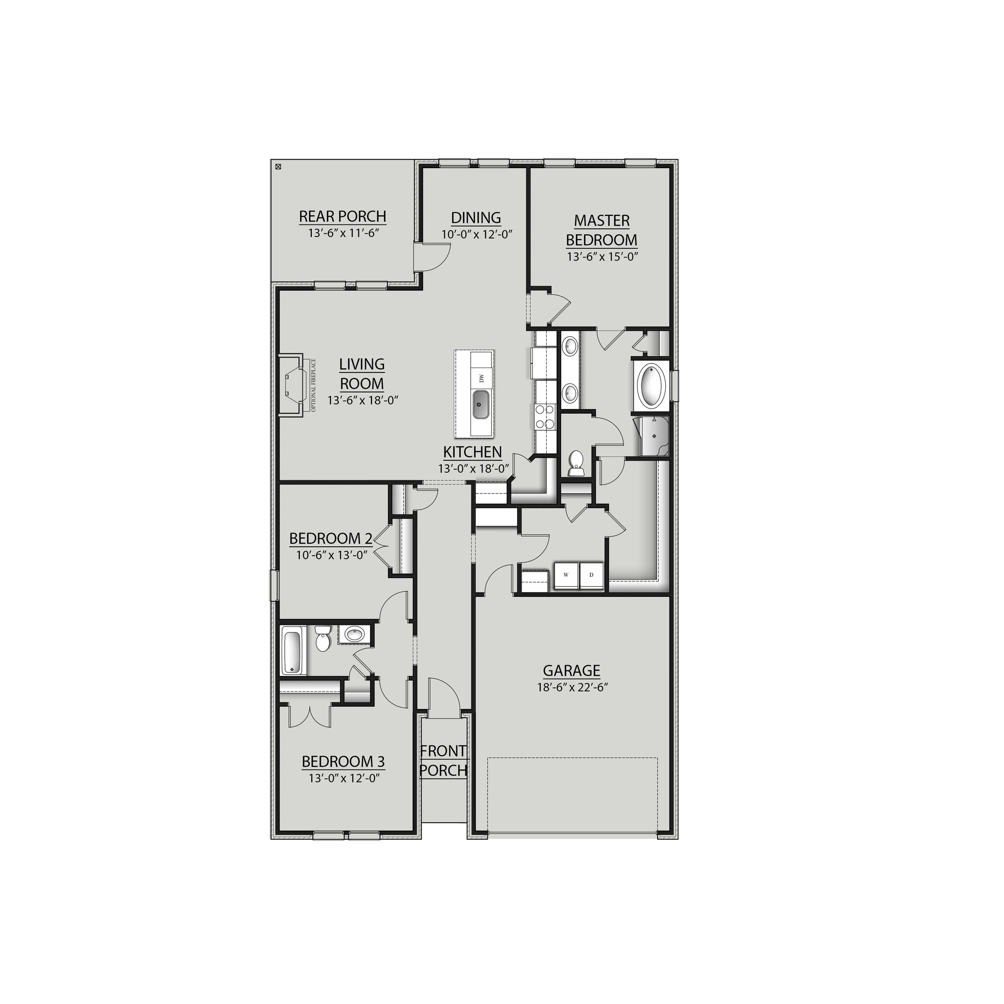 DSLD Homes Trillium IV I - Floor-plan drawing, Belfair
