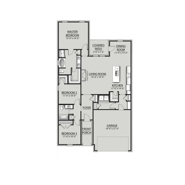 DSLD Homes Nolana IV B - Floor-plan drawing, Oakland Place