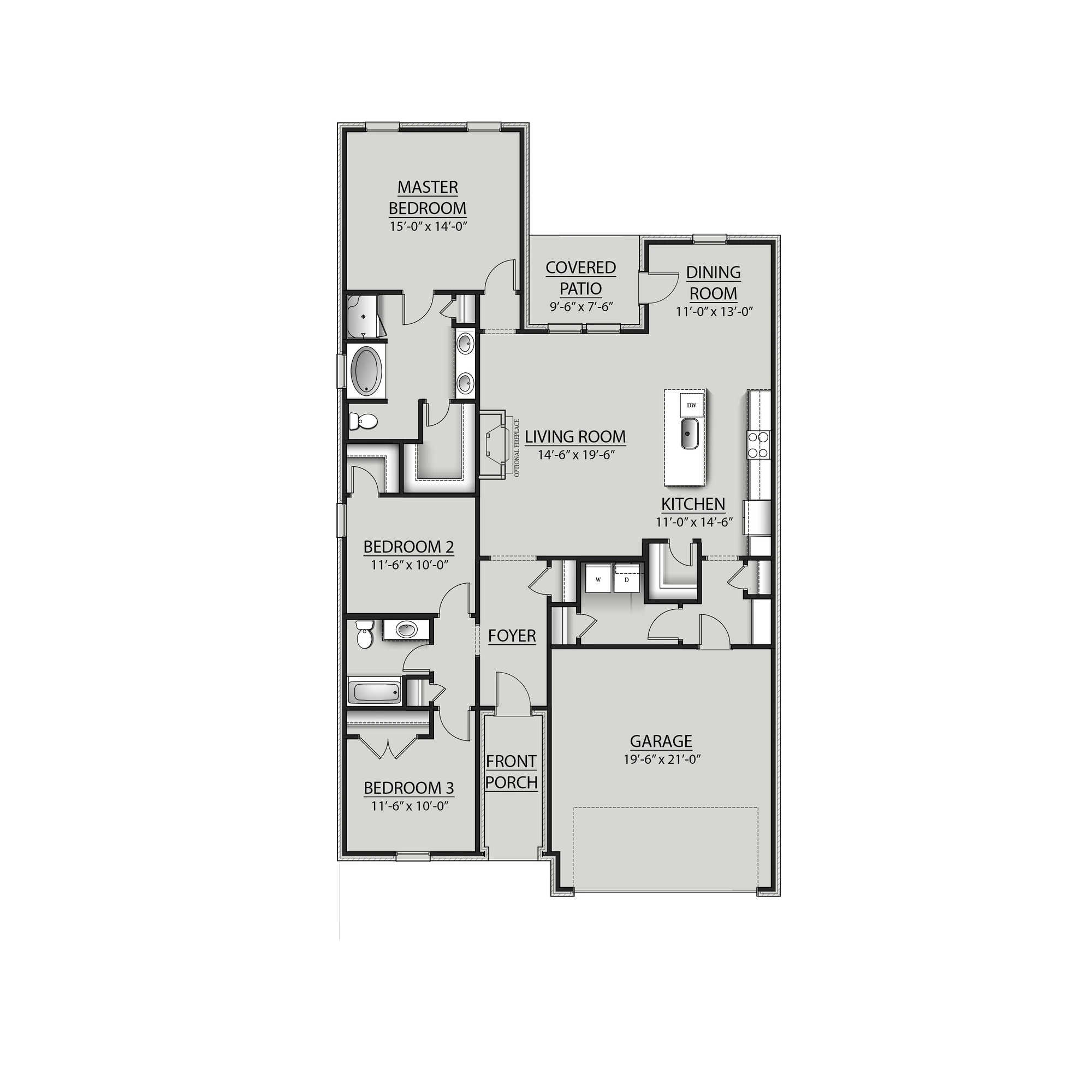 DSLD Homes Nolana IV B - Floor-plan drawing, Oakland Place